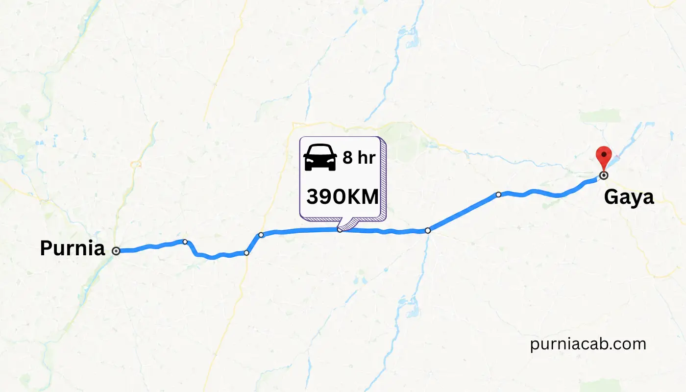 Purnia to Gaya Taxi Service